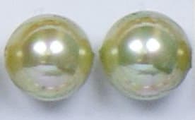 MGL shell case with simulated-pearl finish, cool-toned iridescence and seamless glossy surface