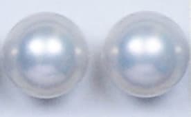 SG1 stud earrings with luminous simulated-pearl centers and sculpted shell backs