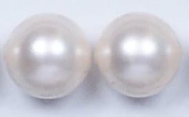 SP2 drop earrings with teardrop simulated-pearls suspended from delicate shell-hoop frames