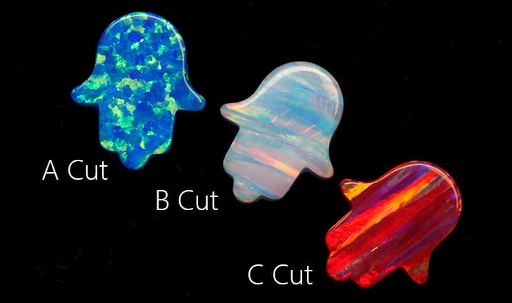 synthetic opal hamsa