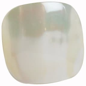 CS natural pearl cufflinks with square gold frames and centered lustrous natural pearls