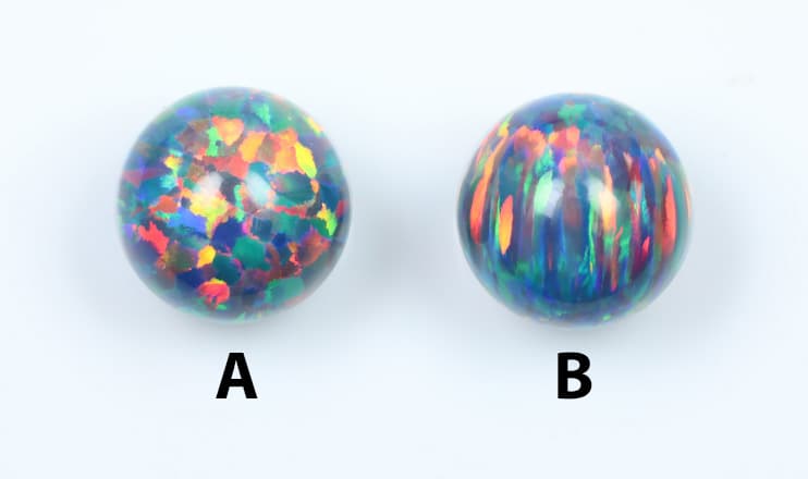Bello synthetic opal round bead pattern
