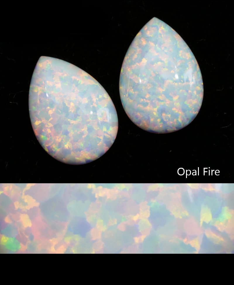 Impregnated synthetic opal lab grown opal cabochon