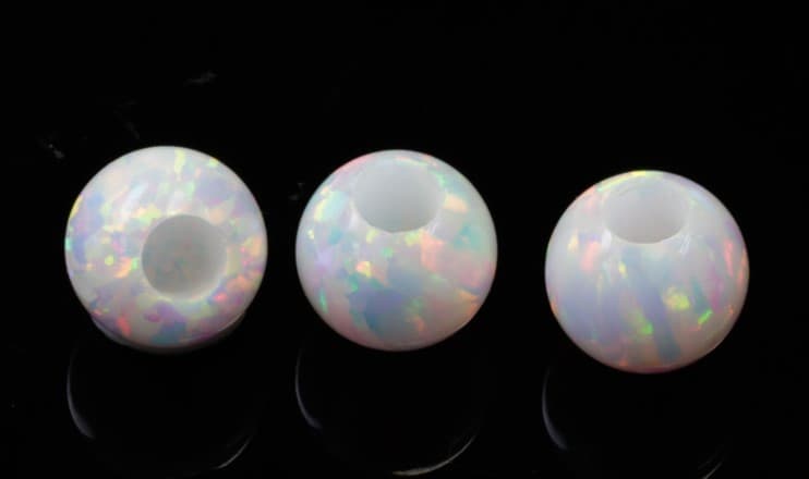 Synethic opal body jewelry sphere