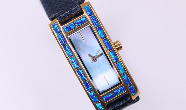bello opal cabochon watch