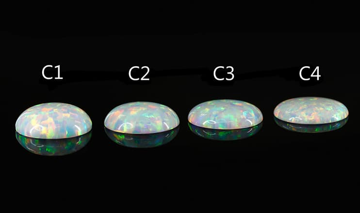 bello white opal round cabochons