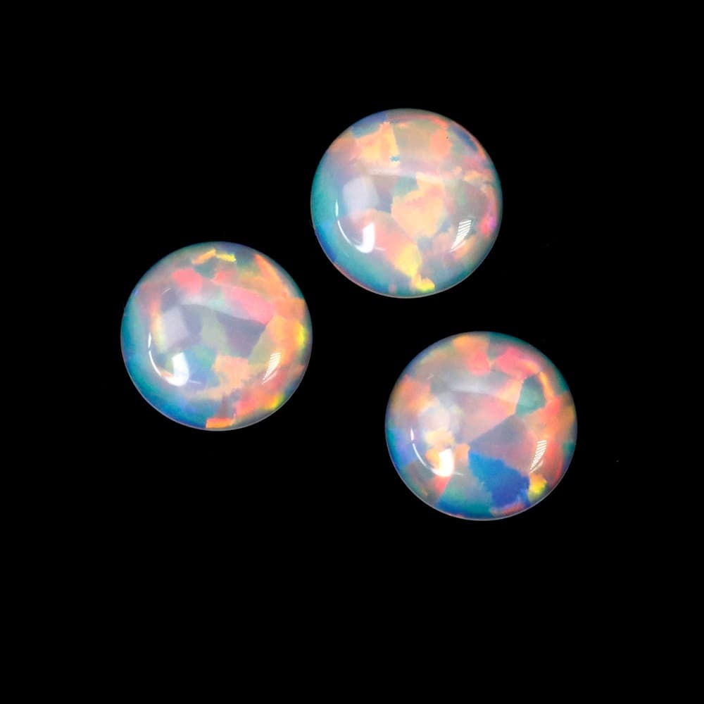 galaxy opal synthetic opal resin free cabochon