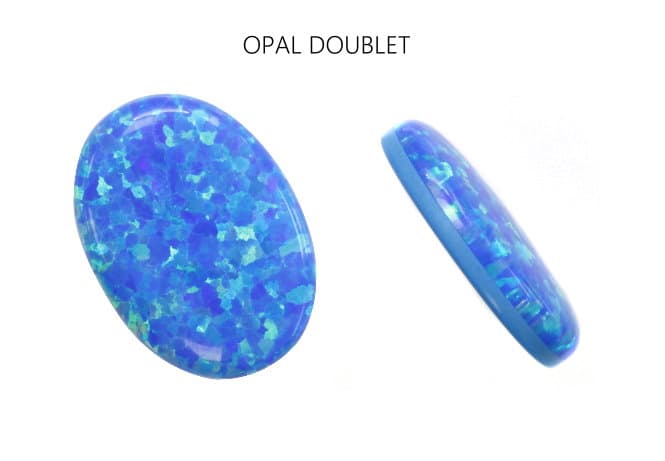 lab grown opal doublet