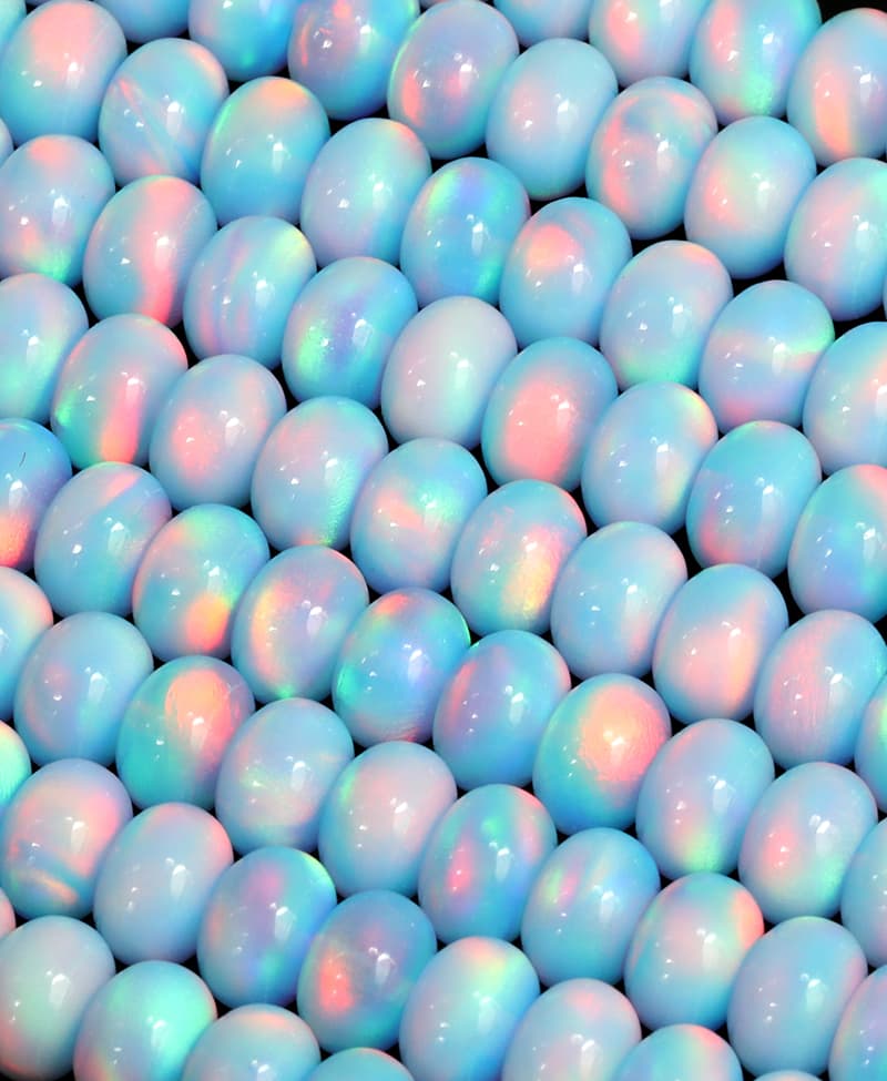 oparex nebula opal sanwa rondelle beads OLP326