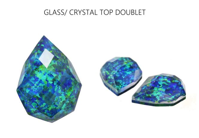 synthetic opal crystal doublet