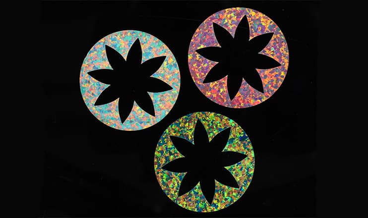 synthetic opal flower watch dial