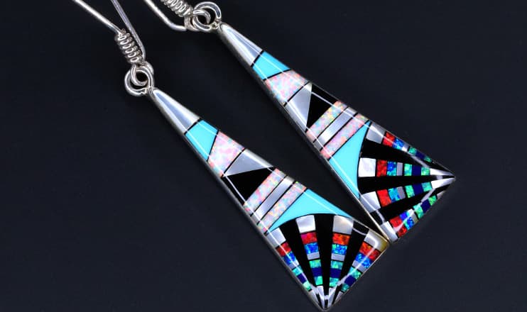 synthetic opal inlay jewelry