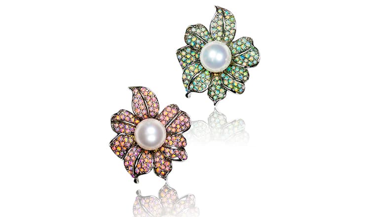 synthetic opal jewelry pave design sanwa