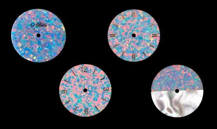 synthetic opal watch dial with UP